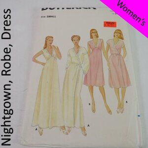 Butterick 4096 sewing pattern nightgown, robe UNCUT
